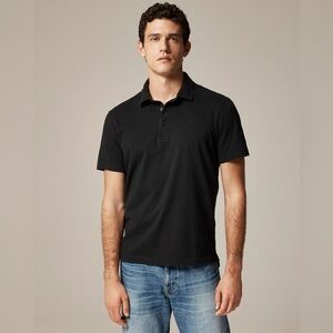 J. Crew Sueded cotton polo shirt
